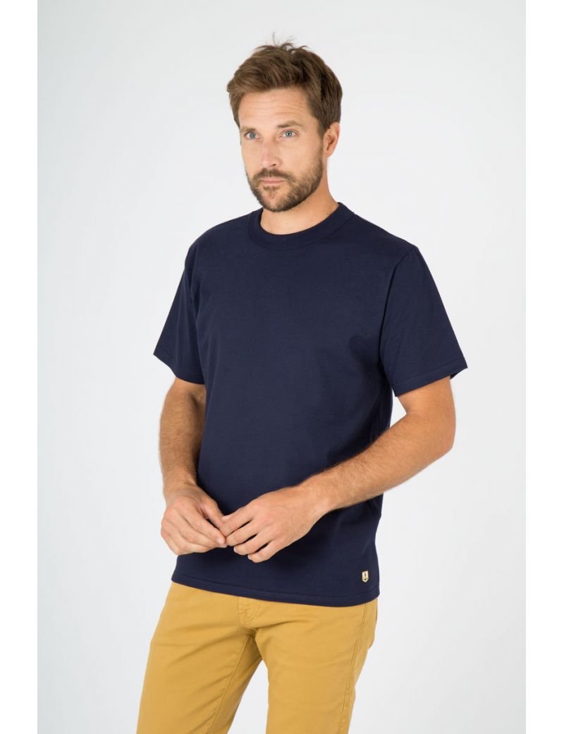 ID10075 Armor Lux Navy Crew T Shirt Zebra Menswear