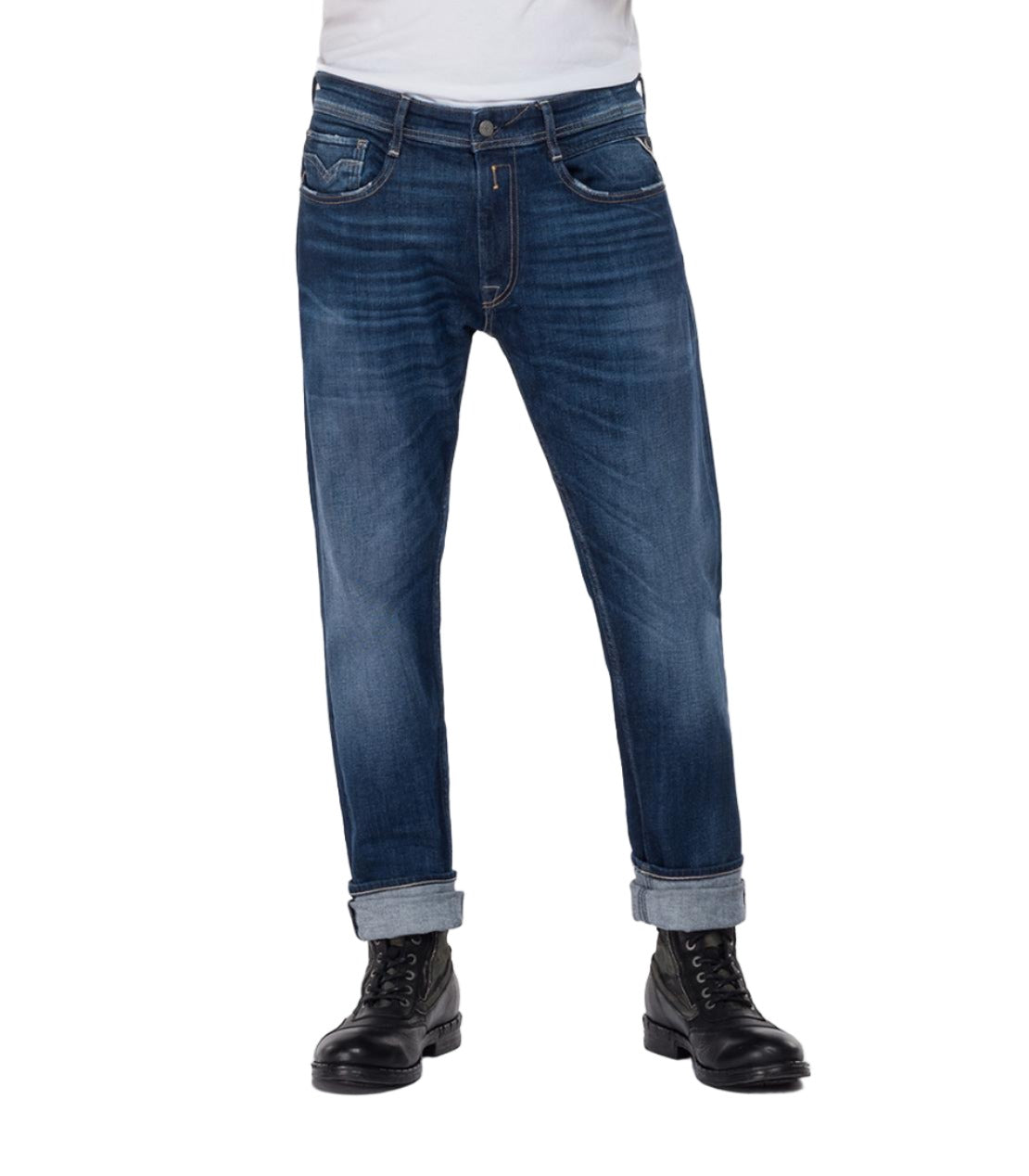 M ReFa ID20393-Replay Rocco Mid Wash Jean | Zebra Menswear